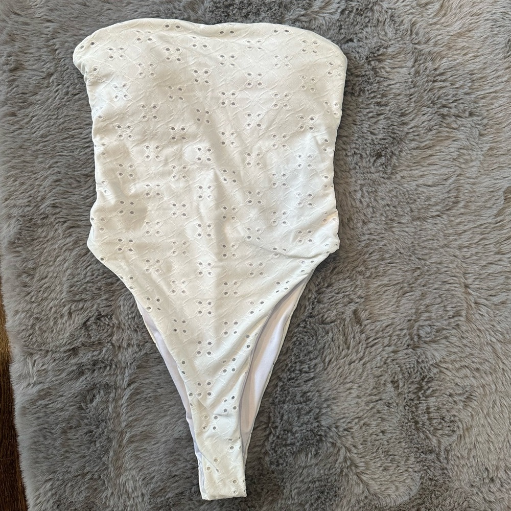 Princess Polly white one piece swim suit